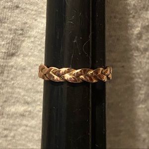 Rose gold plated copper braided ring NWT size 10